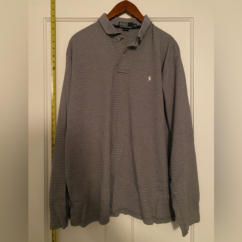 Polo Long Sleeve Shirt - Stripe long sleeve shirt